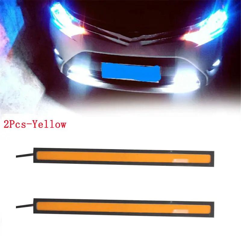 4/2Pcs 17CM Universal Car COB LED Strip Car Running Fog Lamp Driving Strip Light Waterproof 10-16V Flexible Led Strip Accessorie by Oz-Direct.com