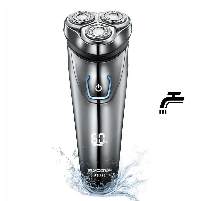 FLYCO Washable Rechargeable Rotary Men's Electric Shaver Razor with 3D Floating FS336 by Oz-Direct.com