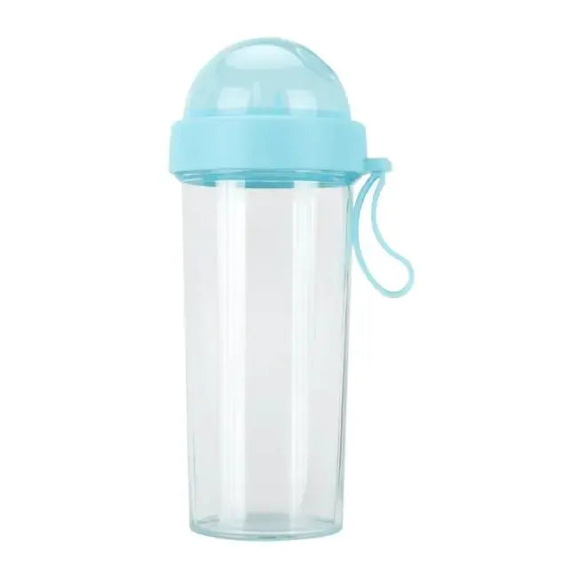 Drinking Cup Double Straw Water Bottle by Oz-Direct.com