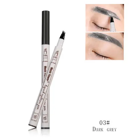 Music Flower Brand Makeup 3 Colors Fine Sketch Liquid Eyebrow Pen Waterproof Tattoo Super Durable Eye Brow by Oz-Direct.com