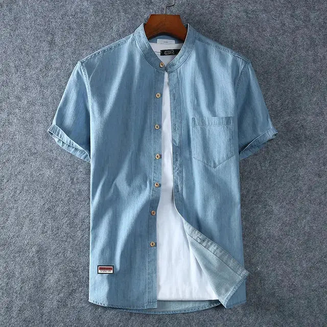Plus Size Denim Shirt Men by Oz-Direct.com