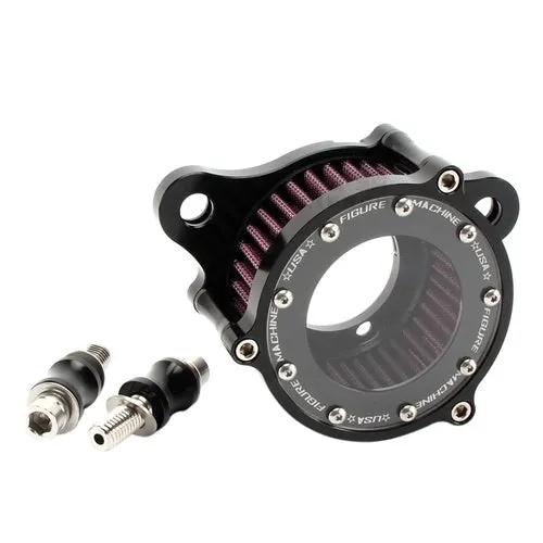 Motorcycle Accessories Modified CNC Aluminum Glass Transparent Classic Retro Air Filter by Oz-Direct.com