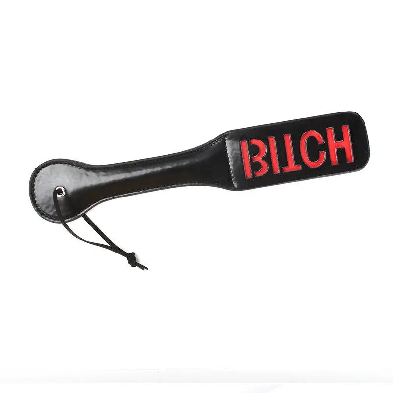 Slave Bitch Slut SM Flog Spank Paddle Beat Submissive Slave BDSM Pink Kinky Fetish Whip Sluts Paddles Adult Sex Toys by Oz-Direct.com