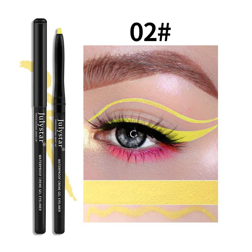 White Eyeliner Pencil Color Eyeliner Cream Not Easy To Smudge Waterproof Oil-Proof Slim Eyeliner Gel Pencil by Oz-Direct.com
