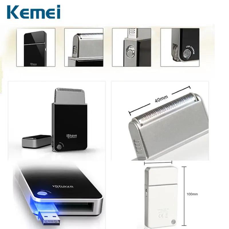 Kemei Mini Portable Men's Electric Shaver USB Charging Reciprocating Razor Beard Trimmer Shaving by Oz-Direct.com