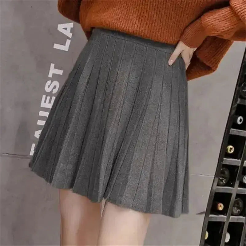 High Waist Knitted Mini Skirt for Women by Oz-Direct.com