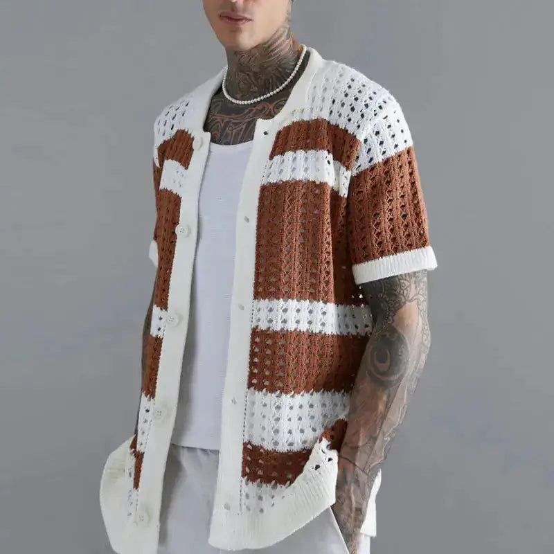 Patchwork Knit Shirt by Oz-Direct.com