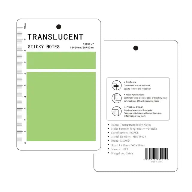 Transparent Waterproof Sticky Notepads by Oz-Direct.com