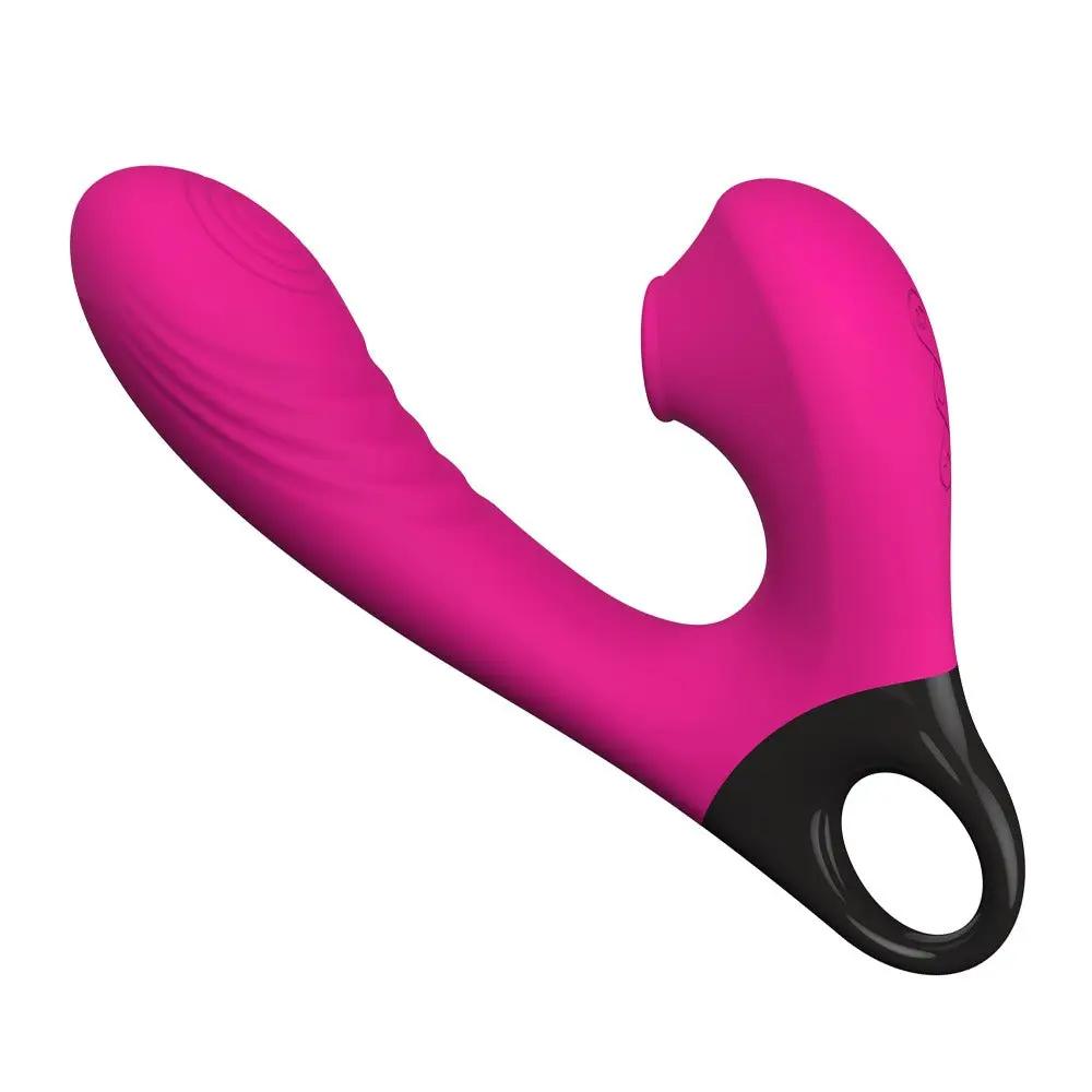 New 10 Frequency Vibration+10 Frequency Flapping+5 Frequency Sucking Masturbation Vibration Massage Stick Couple Sex Toys by Oz-Direct.com