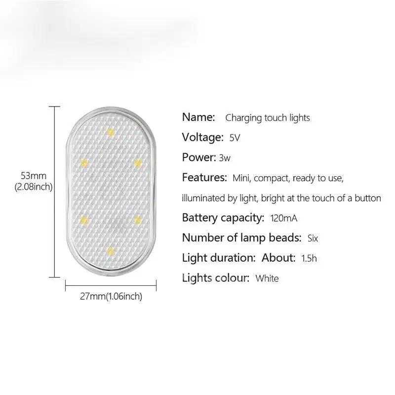 Car Interior 5v Led Lighting Finger Touch Sensor Reading Lamp Led Attraction Lights Usb Charge 6 Bulbs Car Door Light by Oz-Direct.com