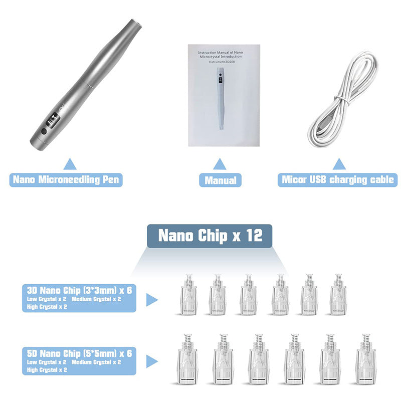 Electric nano-freckle and acne-removing beauty pen facial water light import resident face moisturizing nano crystal import instrument