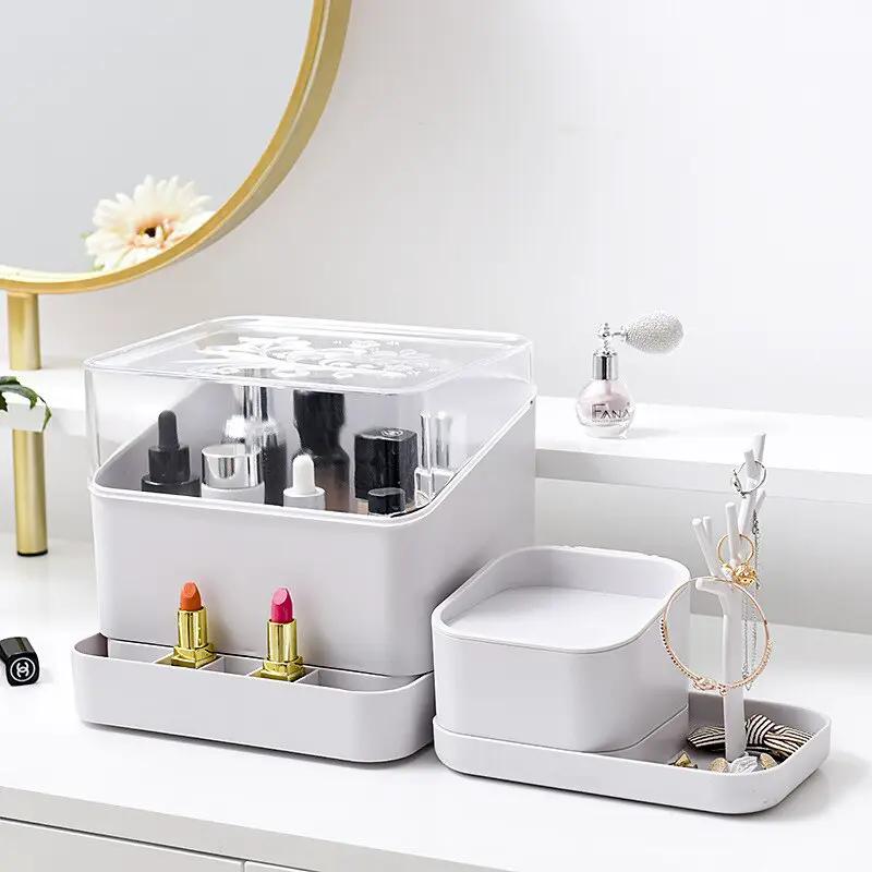 New storage makeup organizer for cosmetics,makeup box for jewelry organizer,cosmetic storage holder for lipsticks/cream/mask by Oz-Direct.com