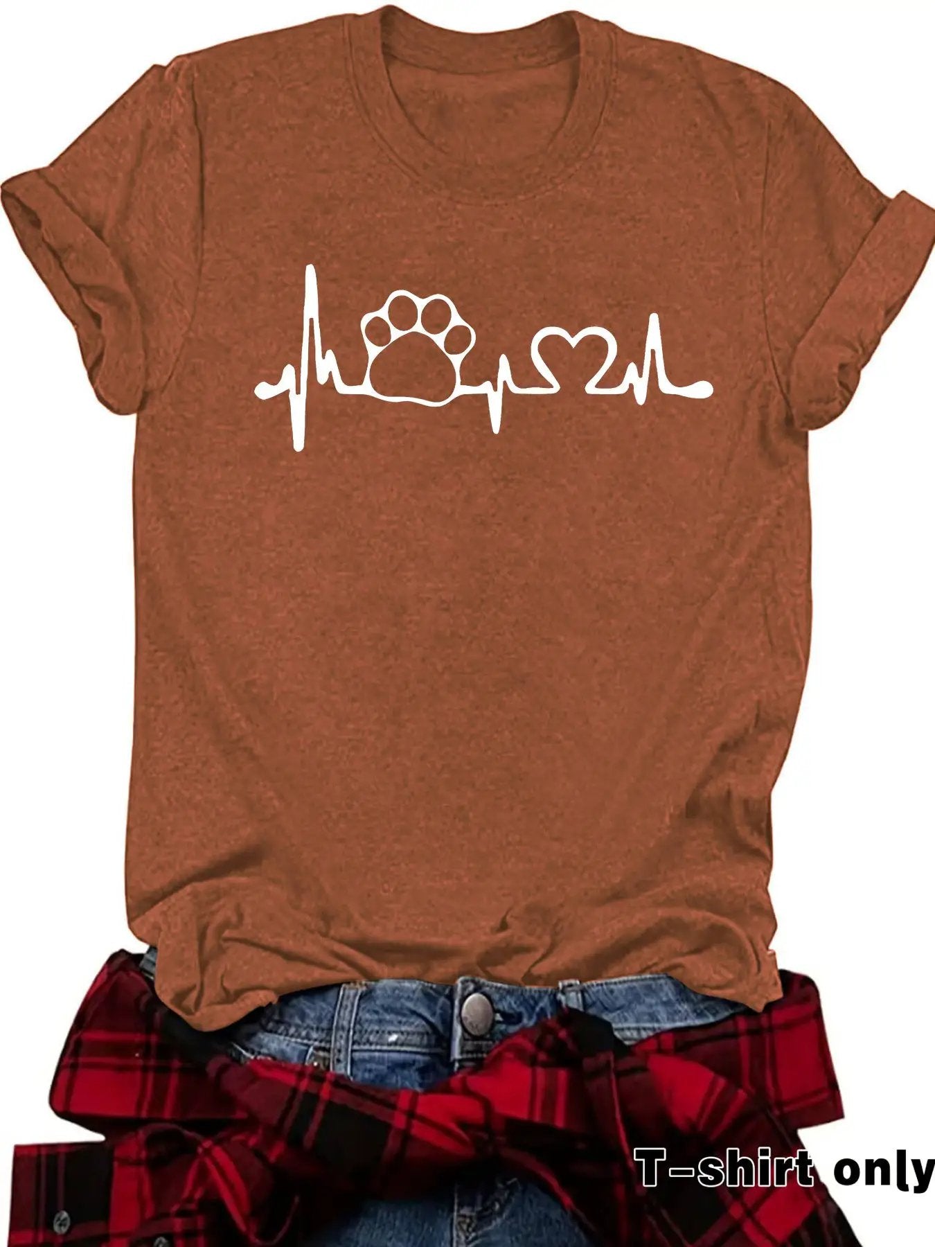 Love pet round neck pullover short sleeved shirt by Oz-Direct.com