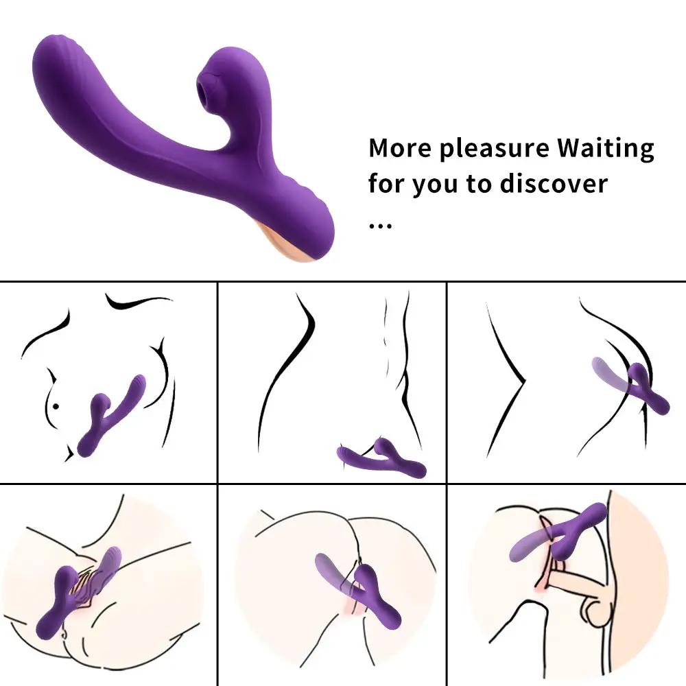 Adult Supplies Charging G-Spot Crescent Vibrator Sucking Stick Female Masturbation Massage Av Vibrator by Oz-Direct.com