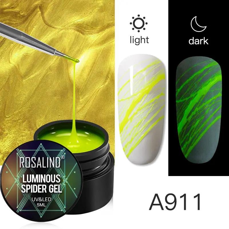 ROSALIND Gel Spider Line For Nails Art Gel Polish UV Colors Painting Gel Nail Polish Spider Gel Lacquer Web Stickers Gel Polish by Oz-Direct.com