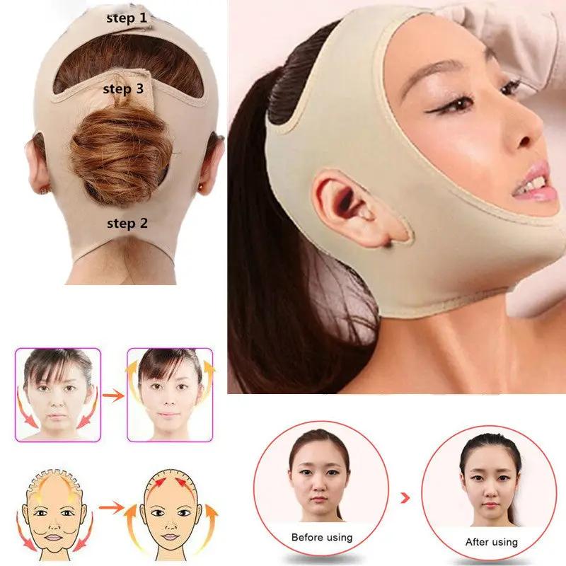 Delicate Facial Thin Face Mask Slimming Bandage Skin Care Belt Shape And Lift Reduce Double Chin Face Mask Face Thining Band by Oz-Direct.com