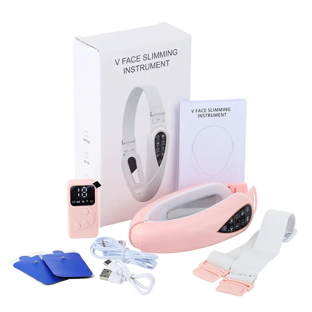 Remote Control Micro Current Color Light Face Slimmer With Five Modes Patch Pulse Massager EMS Tight Lift V-Face Instrument by Oz-Direct.com