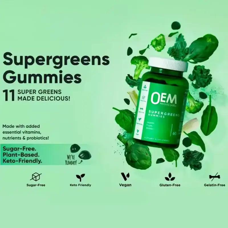 Vegetarian chlorophyll gummies super green vitamin gummies by Oz-Direct.com