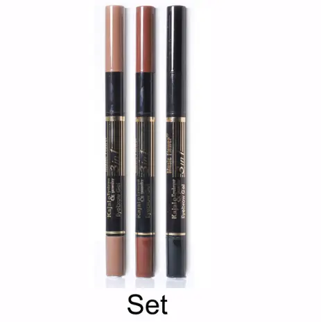 Music Flower Brand Eye brow Makeup Set Eyeliner+Eyebrow Powder+Eyebrow Brush Long-lasting Waterproof Quick Dry Comestic Tools by Oz-Direct.com