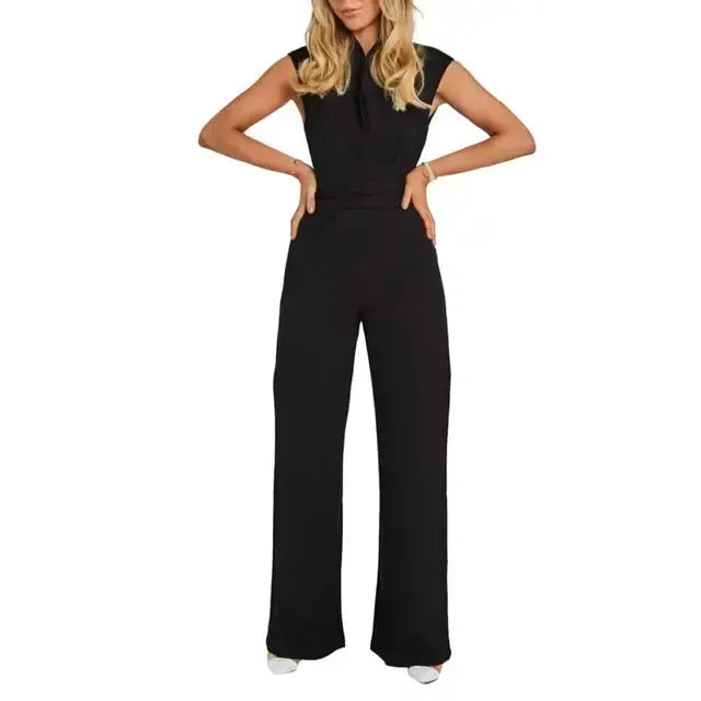 High-Waist Wide Leg Summer Jumpsuit by Oz-Direct.com