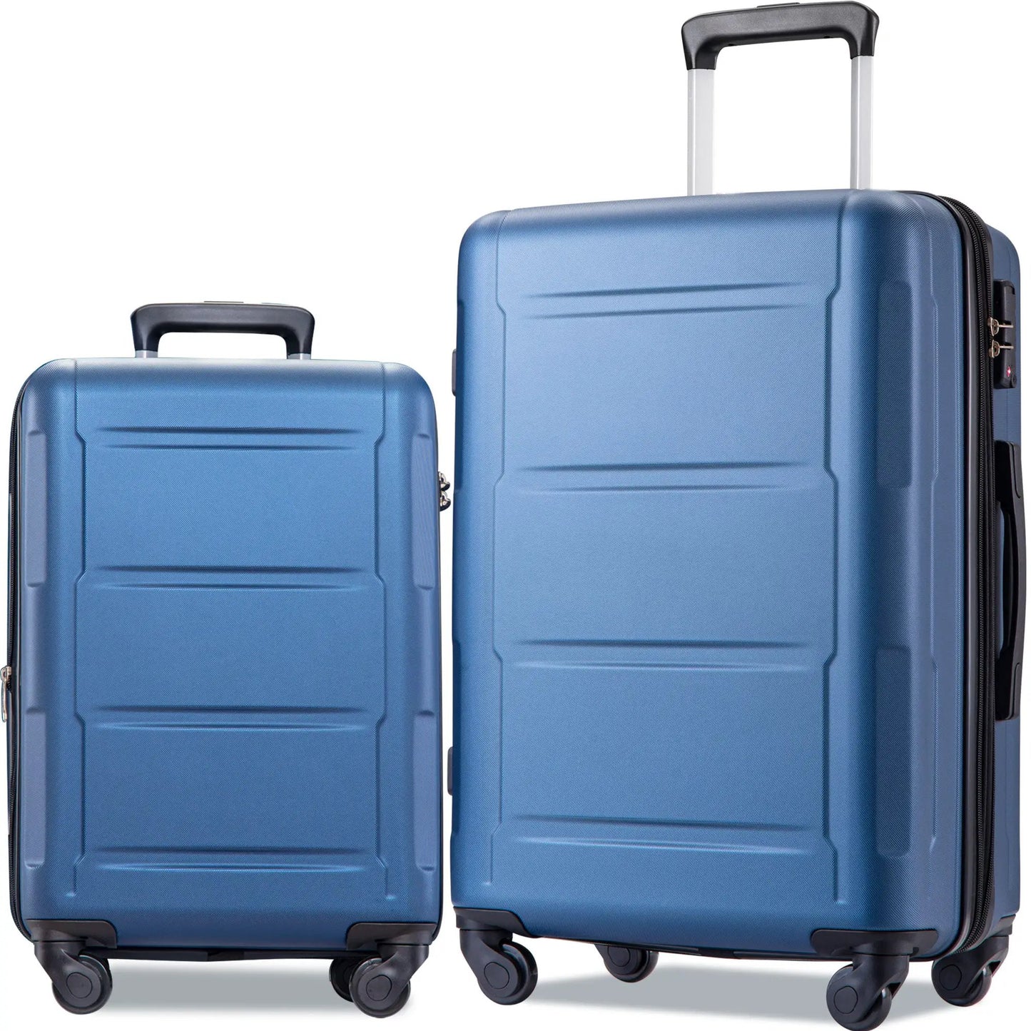 Expanable Spinner Wheel 2 Piece Luggage Set ABS Lightweight Suitcase with TSA Lock 20inch+28inch by Oz-Direct.com
