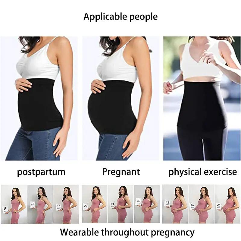 Pregnant Women's Belly Belt Seamless Anti-Skid Silicone Pregnant Belly Support Belt Pregnant Pants Top Extended Belly Belt by Oz-Direct.com