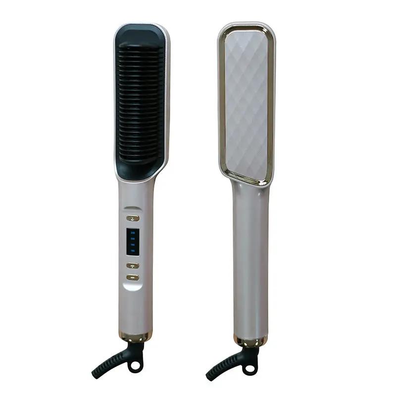 Straight Hair Comb, Lcd, Household Negative Ion Lazy Person Curling Stick, Dual Purpose Hair Salon, Electric Hair Straightener by Oz-Direct.com