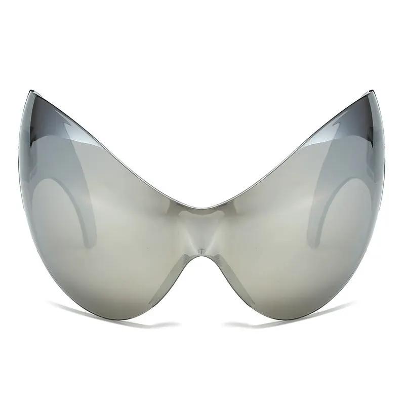 Large frame sports sunglasses, personalized and novel cat eye alien cycling glasses by eprolo