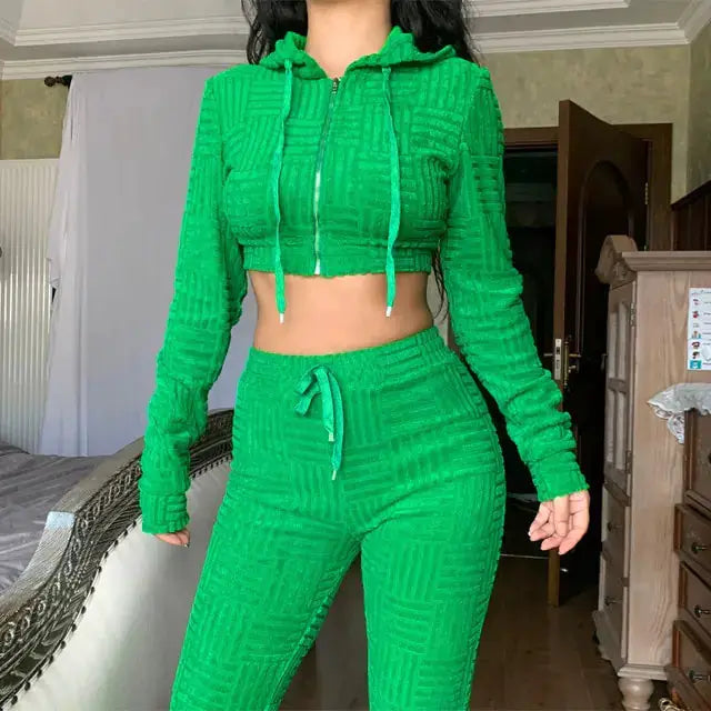 Waffle Tracksuit Set by Oz-Direct.com