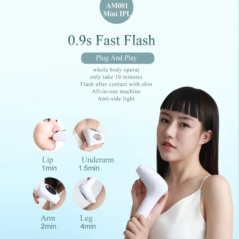 Laser Hair Removal Instrument Lip Axillary Private Pubic Hair Shaver Photon Permanent Household Ice Point Hair Removal Device by Oz-Direct.com