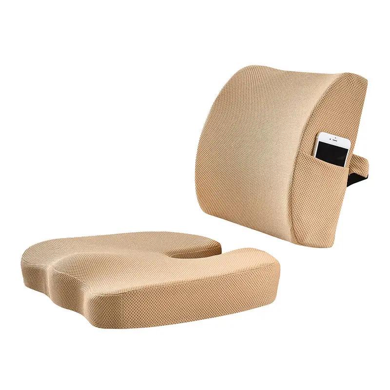 Car Seat Cushion Office Waist Cushion One Set Of Summer Gel Cushion Breathable Seat Cushion Hip Beauty Cushion Set by Oz-Direct.com