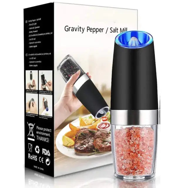 Electric Pepper Mill Stainless Steel Set by Oz-Direct.com