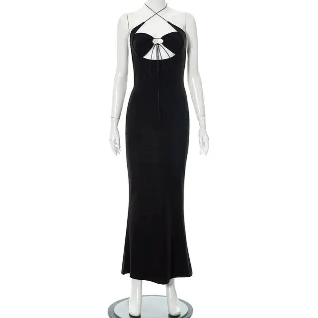 Backless Halter Long Dress by Oz-Direct.com