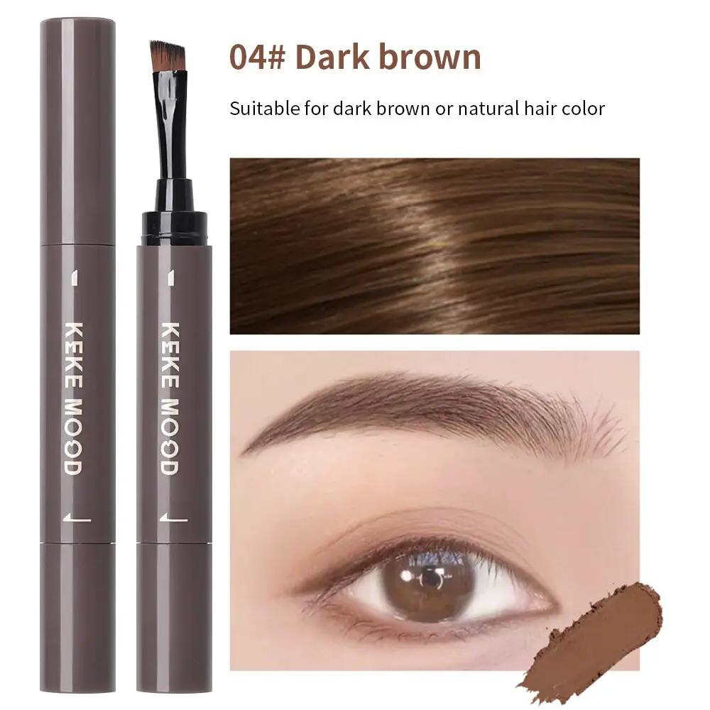 Waterproof Brown Grey Eyebrow Dyeing Cream Pencil Natural Lasting Non-smudge Setting Dye Eye Brow Pen with Brush Makeup Cosmetic by Oz-Direct.com