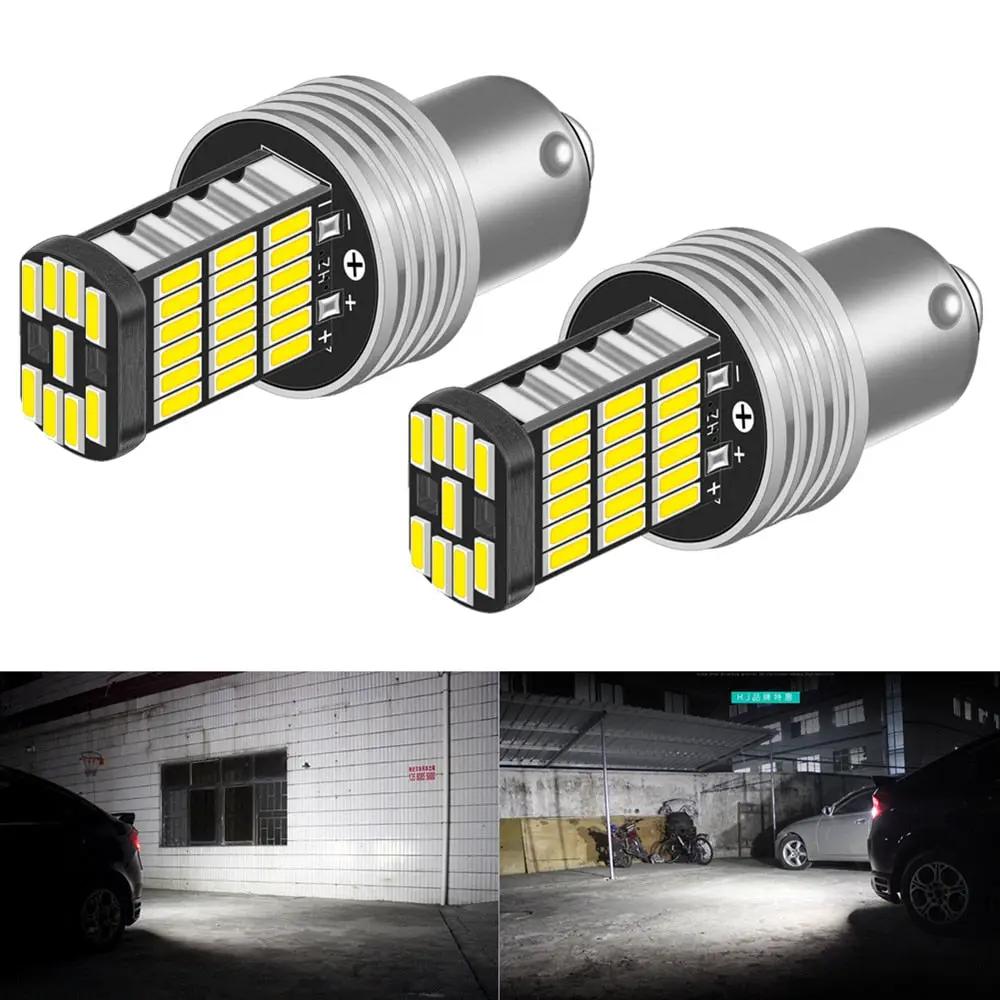 2pcs P21W 1156 BA15S LED Bulbs Car Lights Turn Signal Reverse Brake Light R5W 4014 LEDs 12V DC Automobiles Lamp DRL for Skoda by Oz-Direct.com