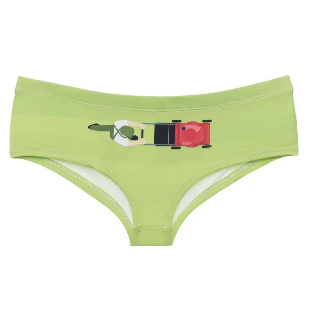 Funny Cartoon Sexual Pattern Lady Briefs Pizza Cookie Taco Lawn Mower Printing Women Panties Sexy Words Female Underwear by Oz-Direct.com