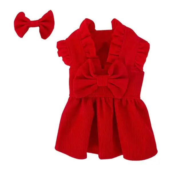 Puppy Bow Knot Dress Set by Oz-Direct.com