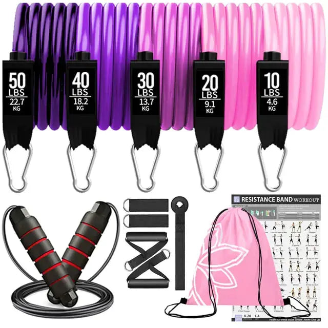 Fitness Exercises Resistance Bands Set by Oz-Direct.com
