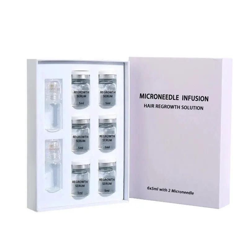 eprolo Hair Regrowth Microneedle Serum Kit with 6x5ml vials in a pale pink box