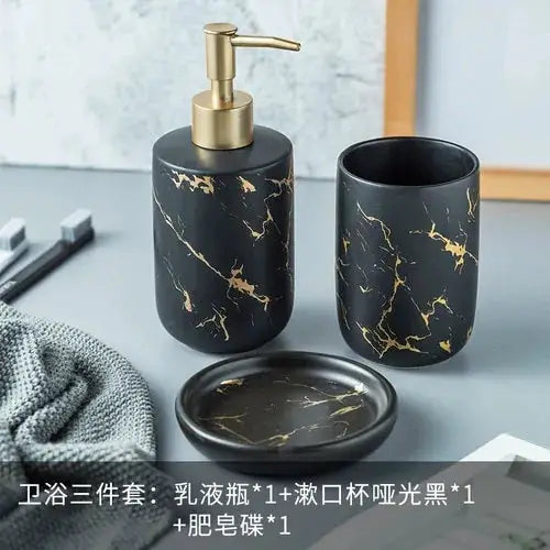 Nordic Matte Bathroom Accessories Set by Oz-Direct.com