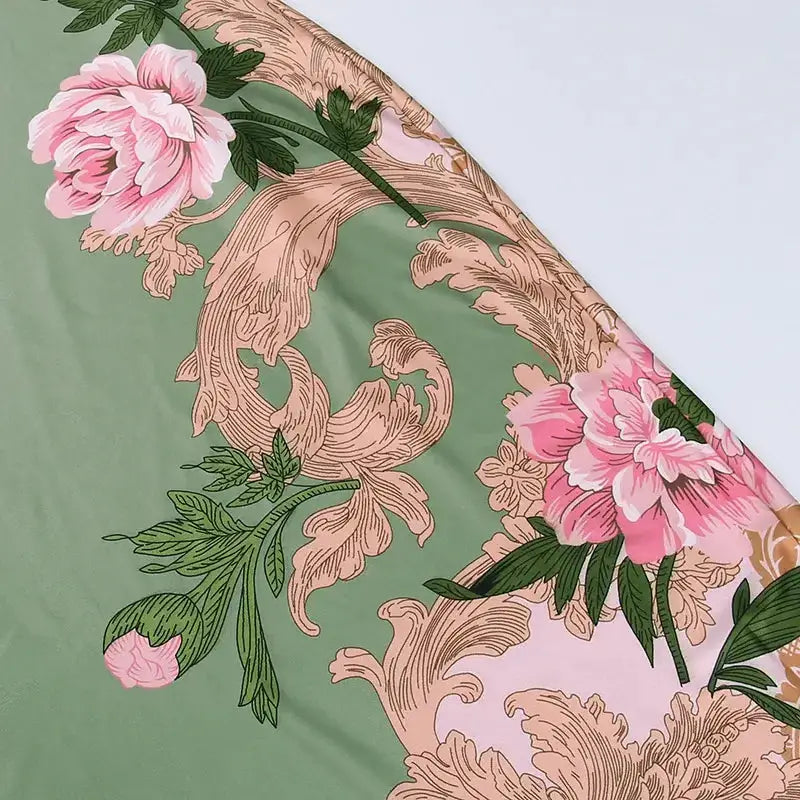 Women's Botanical Floral Print V-Neck Slip Maxi Dress by Oz-Direct.com