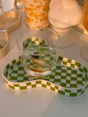 Chic Grids Ceramic Ring Dish by Oz-Direct.com