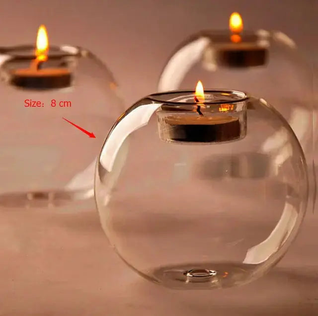 Europe-style Round Hollow Candle Glass by Oz-Direct.com