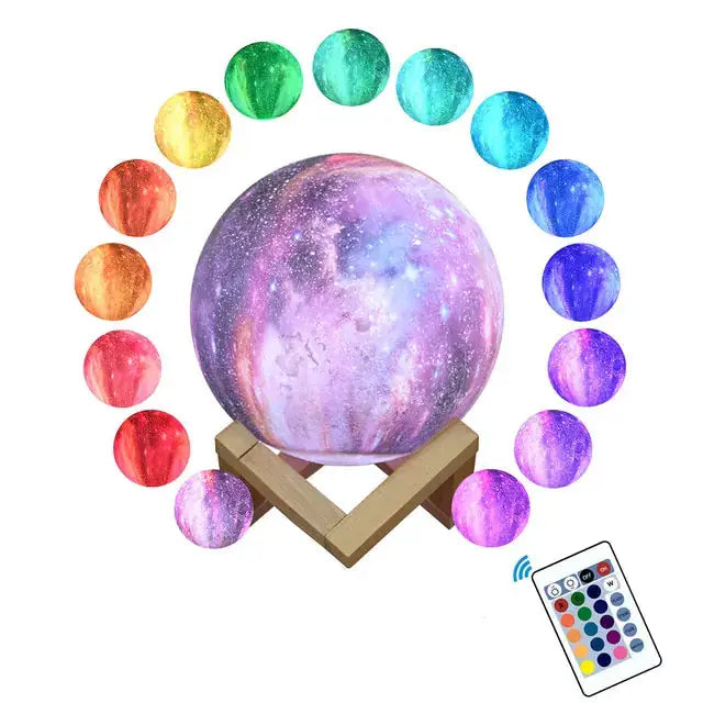 Colorful Starry Sky Moon Lamps by Oz-Direct.com