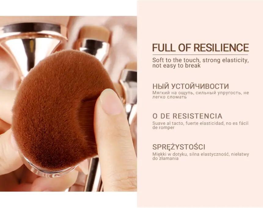 9 PCS Makeup Brushes Set Rose Golden Beauty Cosmetic Tool by Oz-Direct.com