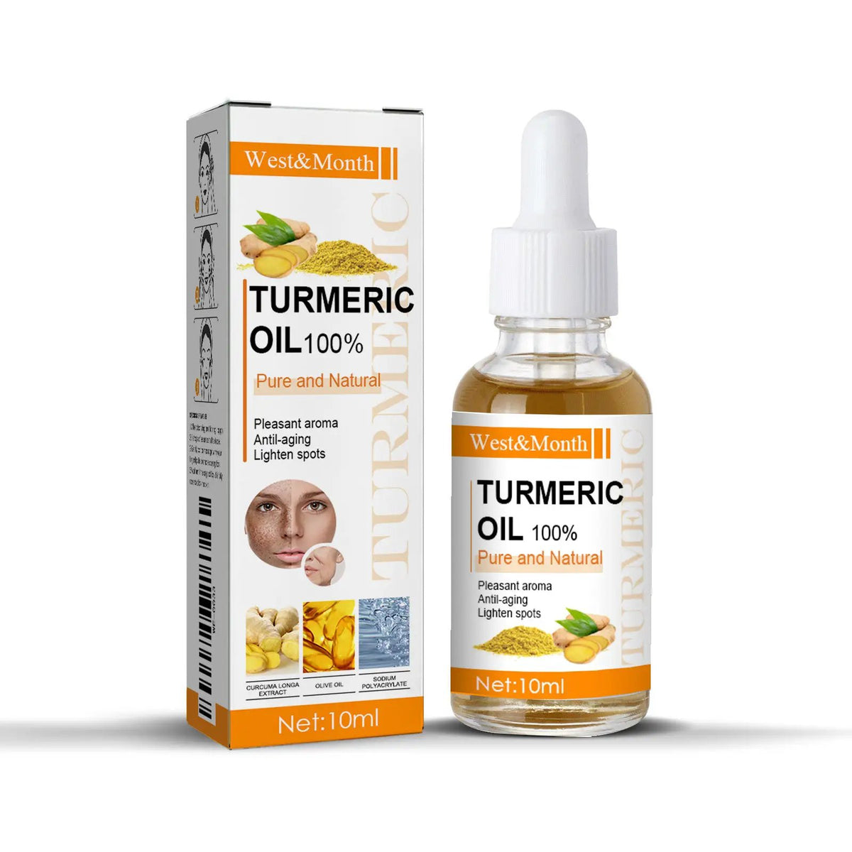 Turmeric Essential Oil Skin Firming Skin Care Gentle Care Moisturizing Facial Essential Oil by Oz-Direct.com