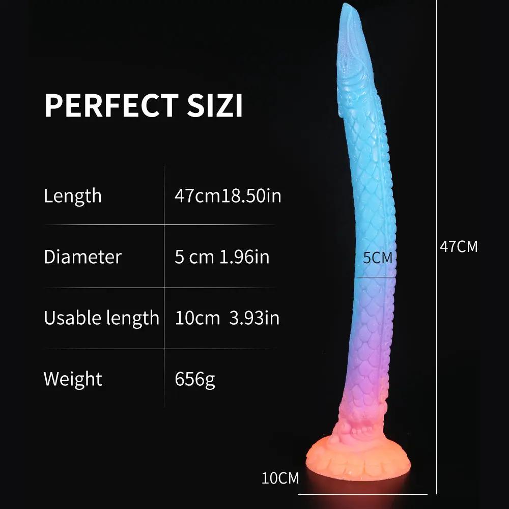 Flying Dragon Color Luminous Simulation Phallus Anal Whip Gay Back Court Anal Plug Toys Anal Dilator Sex Toys by Oz-Direct.com