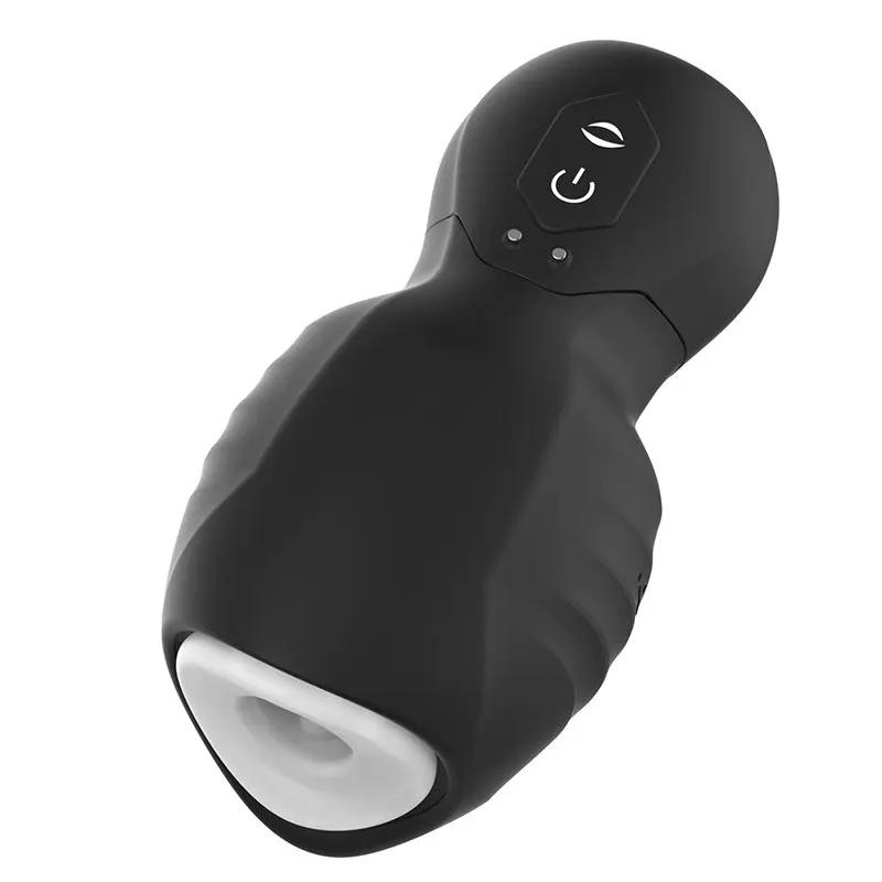 Men's Masturbation Multi Frequency Sucking Vibration Aircraft Cup Glans Training Massage Stimulator Adult Sex Toys by Oz-Direct.com
