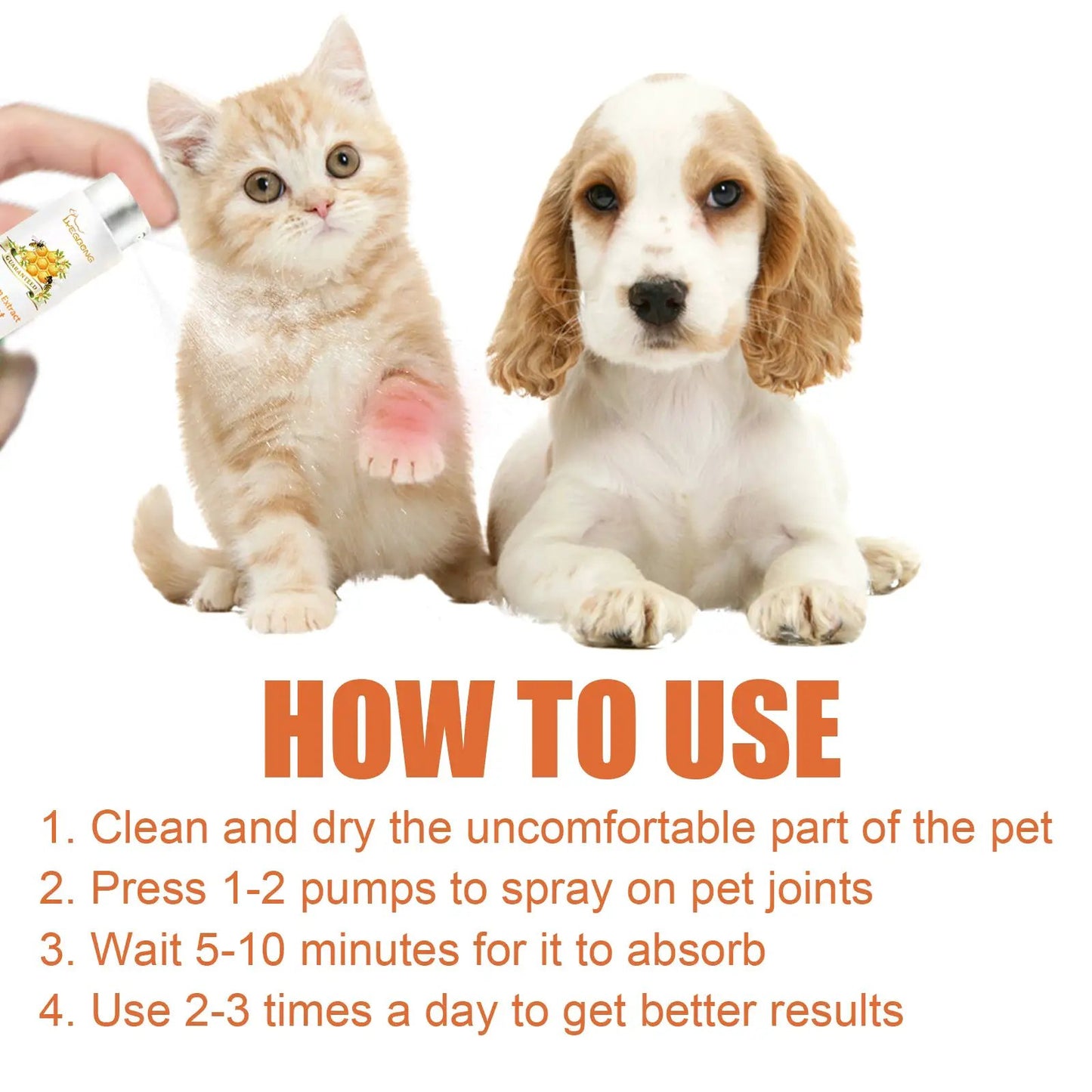 Pet Joint Repair Spray, Relieve Pet Joint Discomfort Muscle Weakness Pet Joint Care Spray by Oz-Direct.com