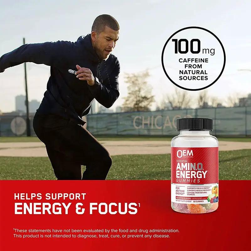Energy gummies amino acids exercise and fitness gummies by Oz-Direct.com